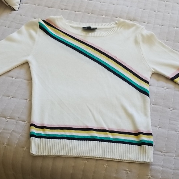 Topshop Chevron Fine Gauge Sweater Size 4 - Picture 5 of 8